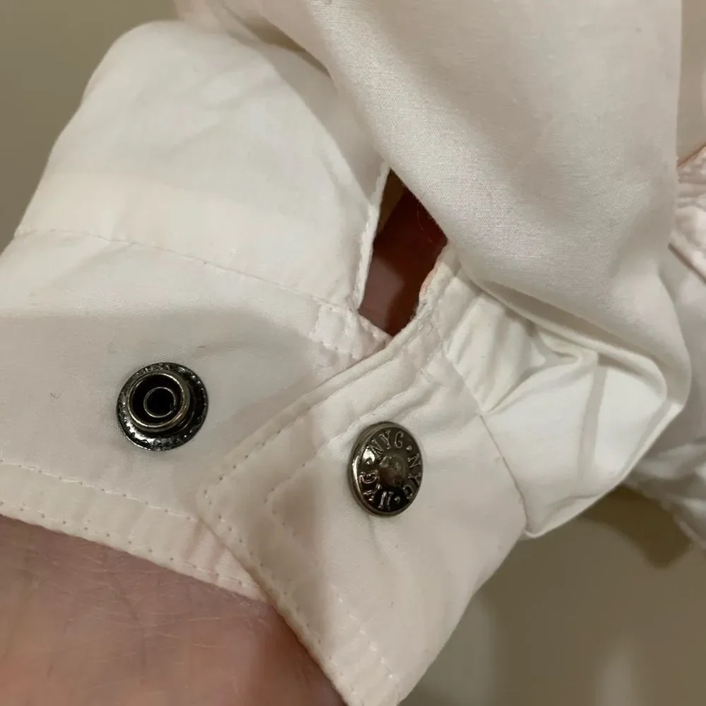 Vintage NYG New York Girl M White Bomber Jacket - Picture 7 of 8